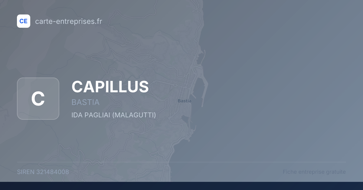 CAPILLUS — 321484008 — fiche entreprise