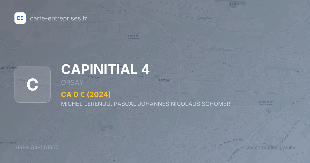 CAPINITIAL 4 — 849561857 — fiche entreprise