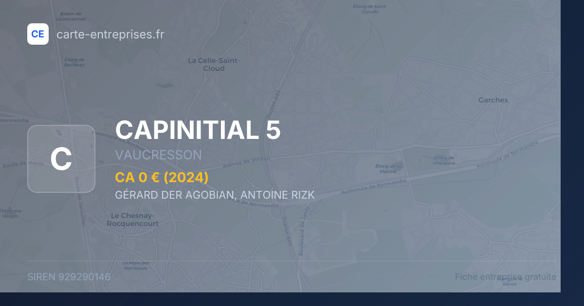 CAPINITIAL 5 — 929290146 — fiche entreprise