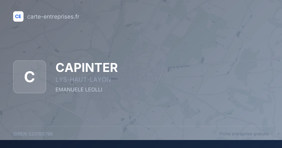 CAPINTER — 320190796 — fiche entreprise