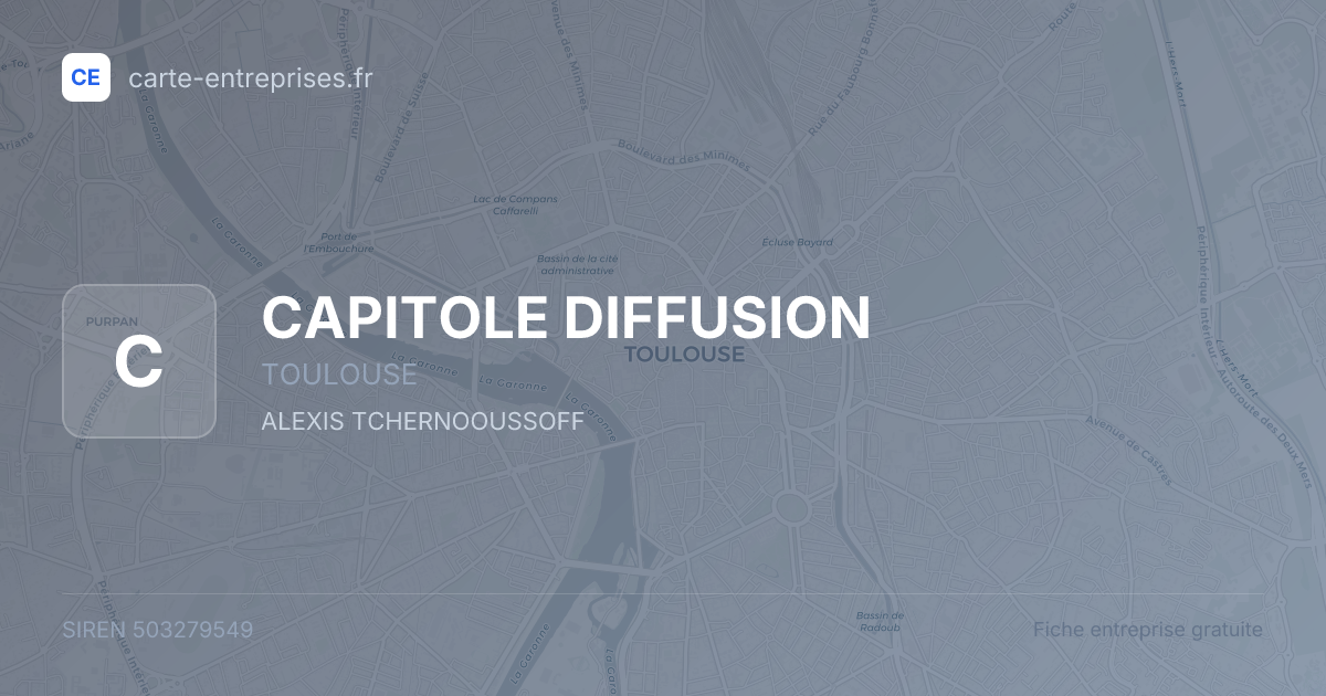 CAPITOLE DIFFUSION — 503279549 — fiche entreprise