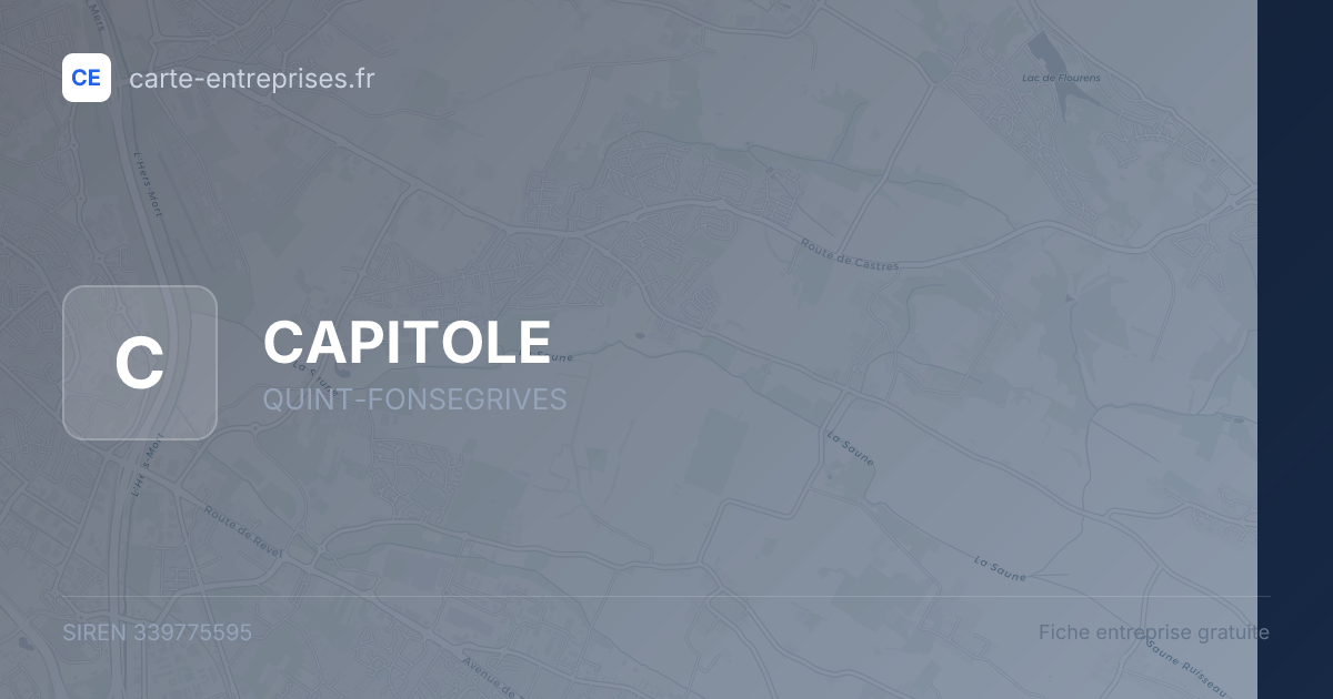 CAPITOLE — 339775595 — fiche entreprise