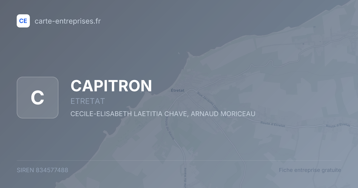 CAPITRON — 834577488 — fiche entreprise