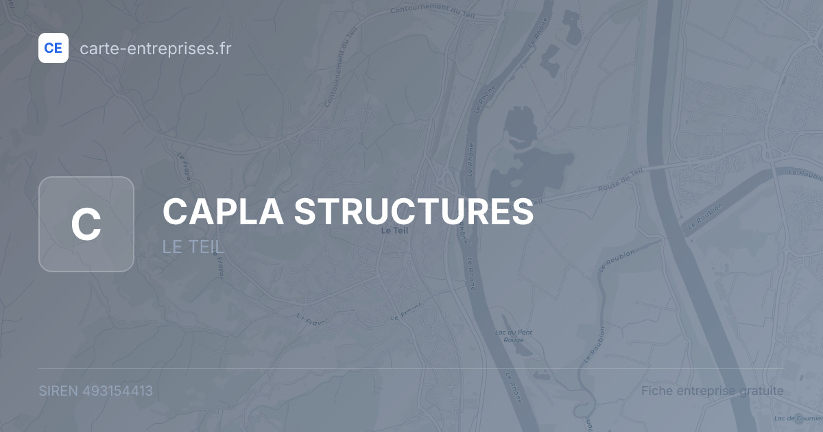 CAPLA STRUCTURES — 493154413 — fiche entreprise
