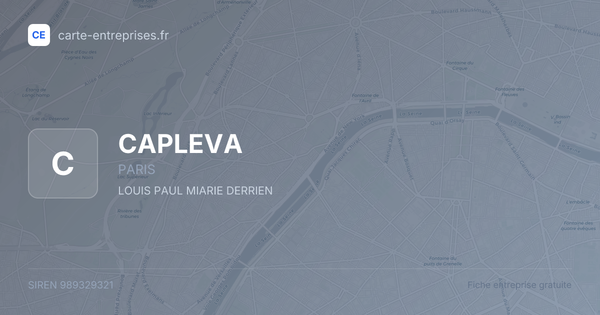 CAPLEVA — 989329321 — fiche entreprise