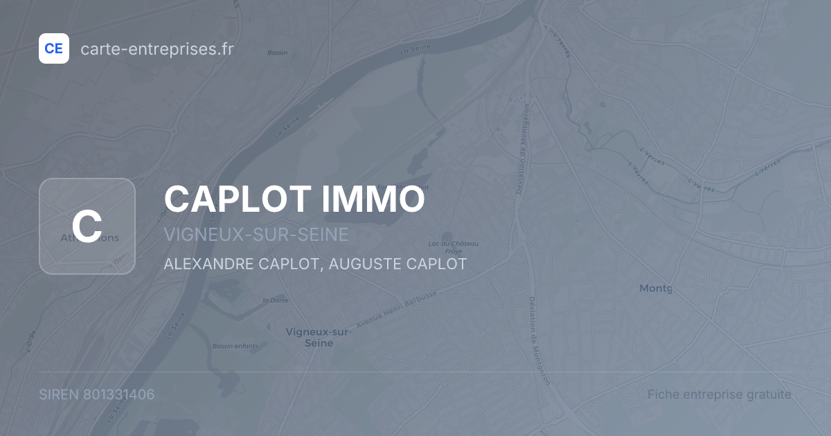 CAPLOT IMMO — 801331406 — fiche entreprise