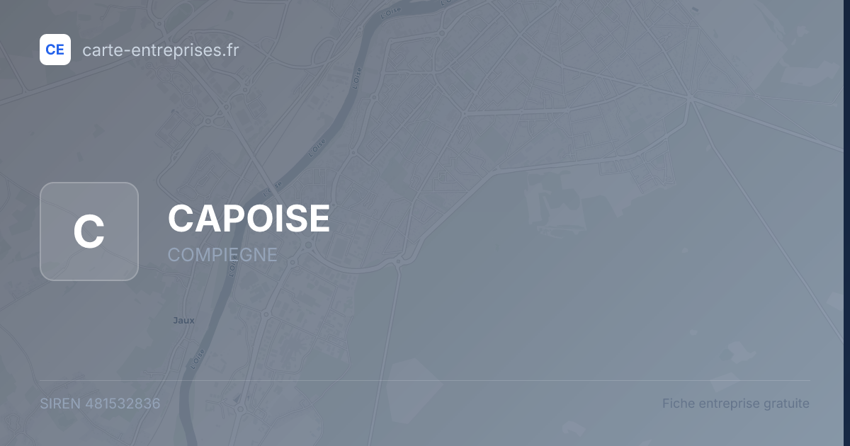 CAPOISE — 481532836 — fiche entreprise
