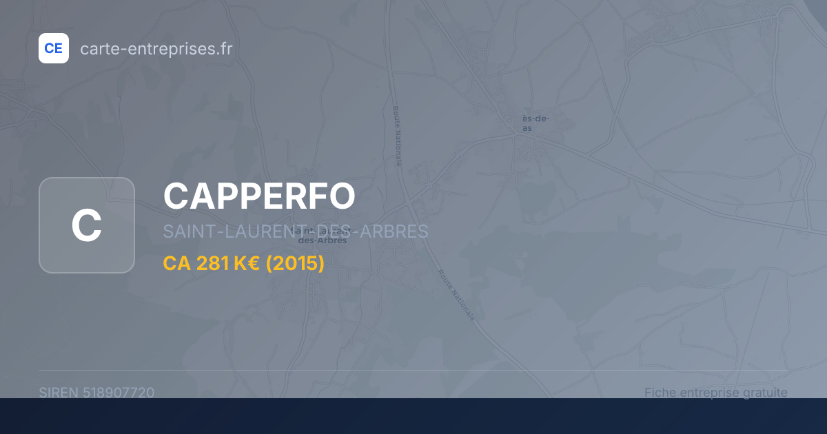 CAPPERFO — 518907720 — fiche entreprise