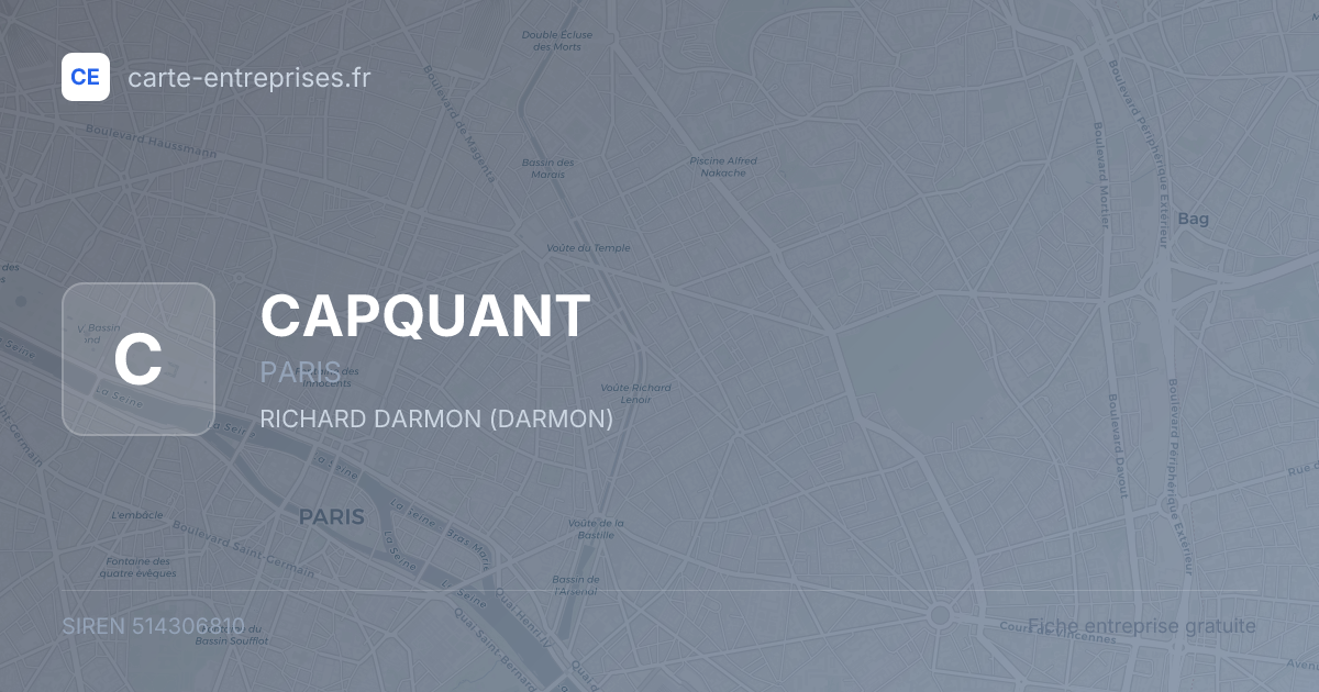 CAPQUANT — 514306810 — fiche entreprise