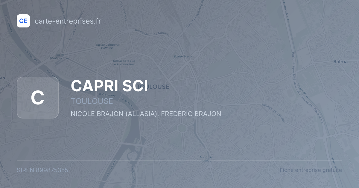 CAPRI SCI — 899875355 — fiche entreprise