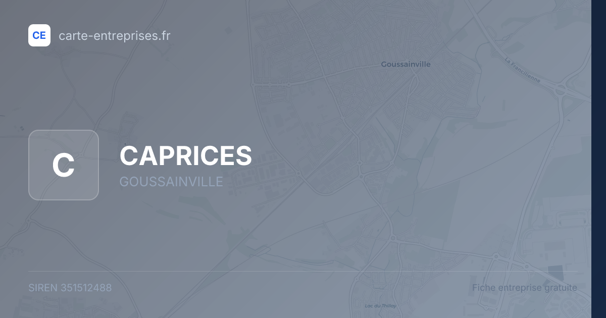 CAPRICES — 351512488 — fiche entreprise