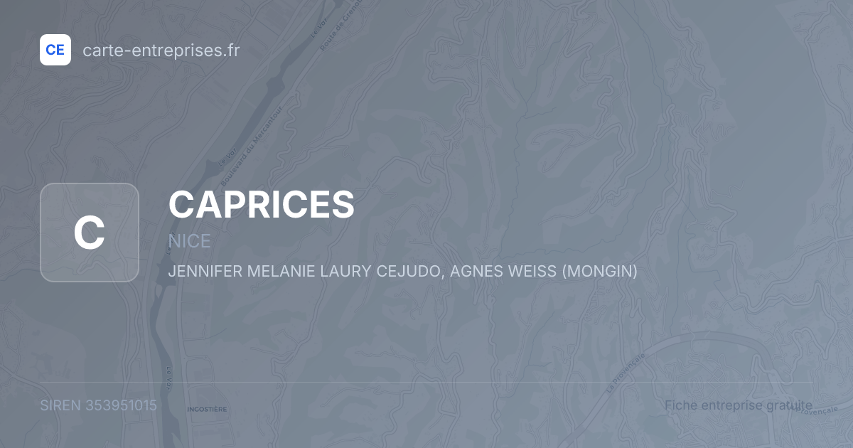 CAPRICES — 353951015 — fiche entreprise