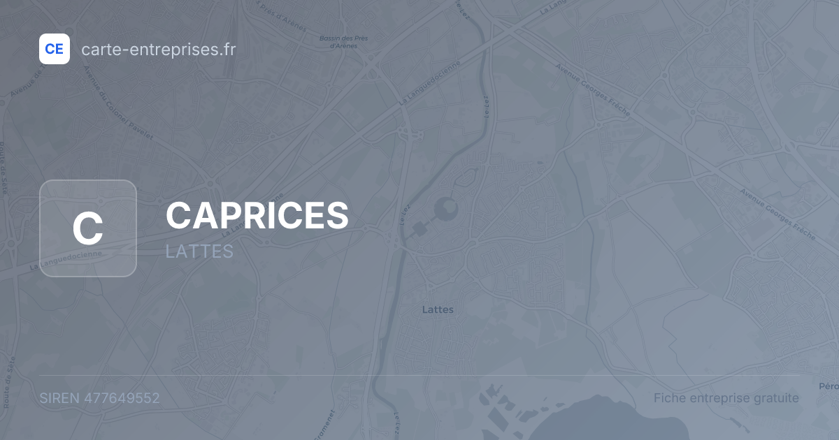 CAPRICES — 477649552 — fiche entreprise