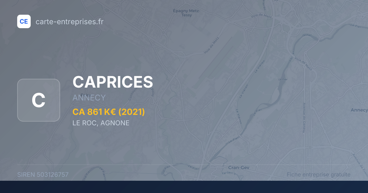 CAPRICES — 503126757 — fiche entreprise