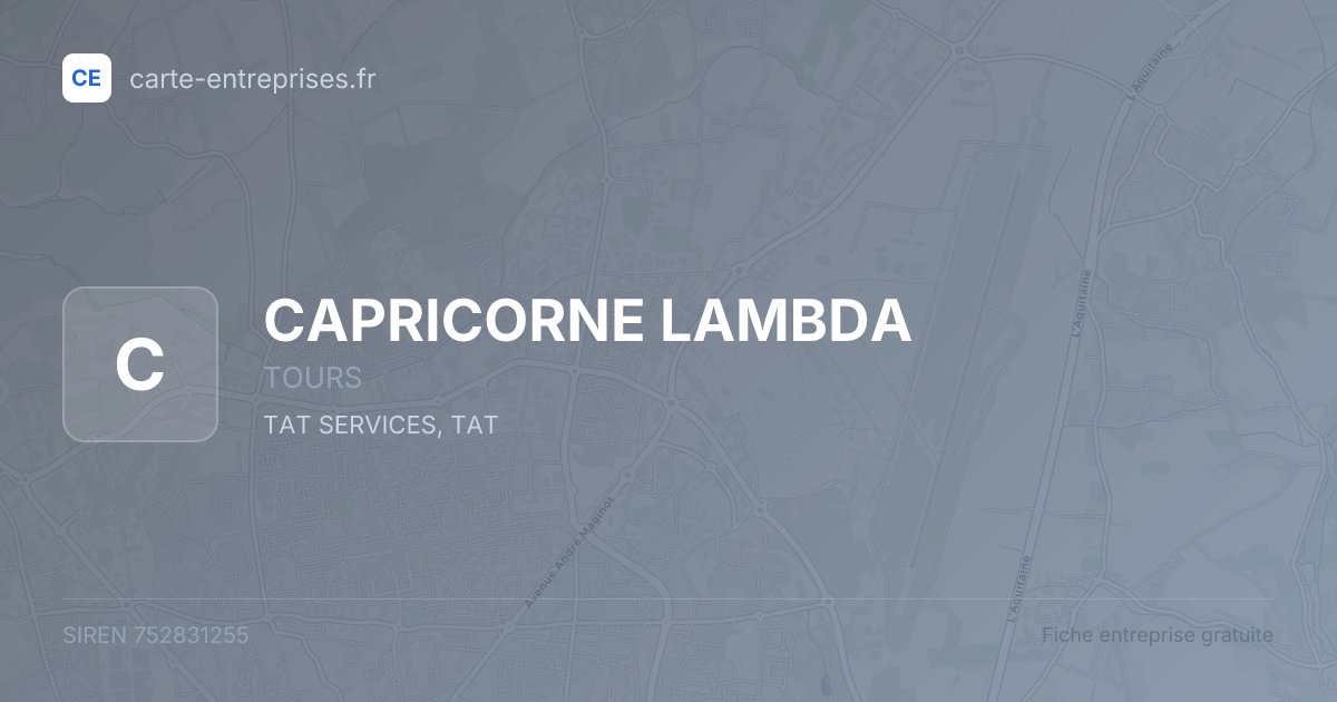 CAPRICORNE LAMBDA — 752831255 — fiche entreprise