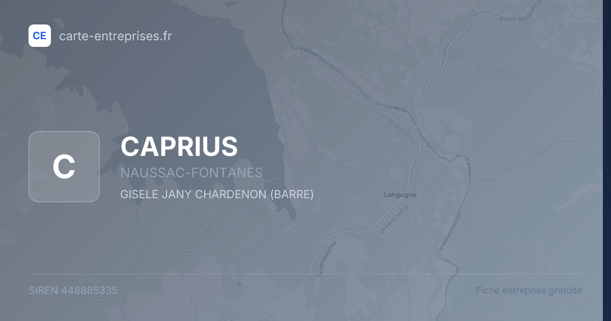 CAPRIUS — 448885335 — fiche entreprise