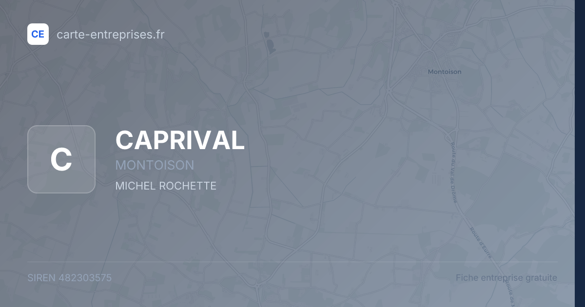CAPRIVAL — 482303575 — fiche entreprise