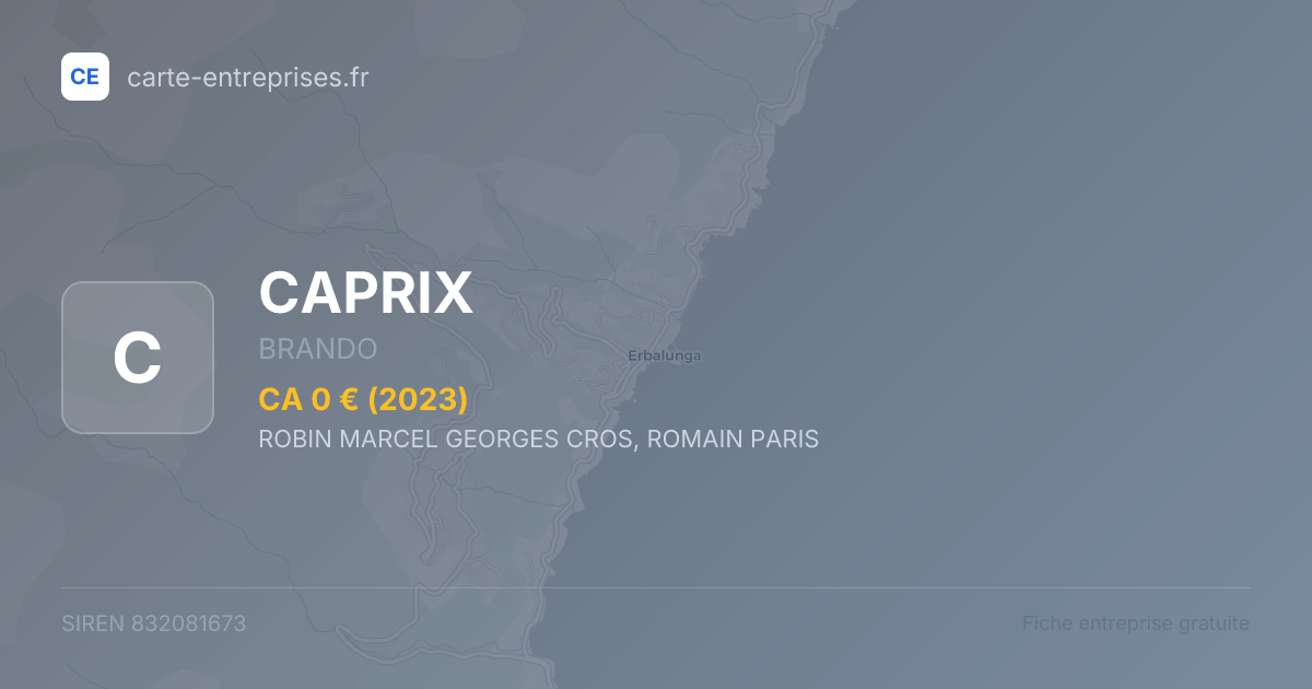 CAPRIX — 832081673 — fiche entreprise