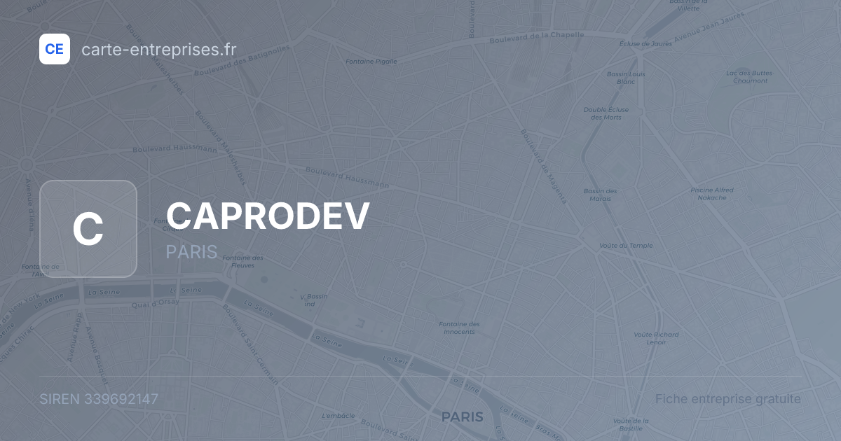 CAPRODEV — 339692147 — fiche entreprise