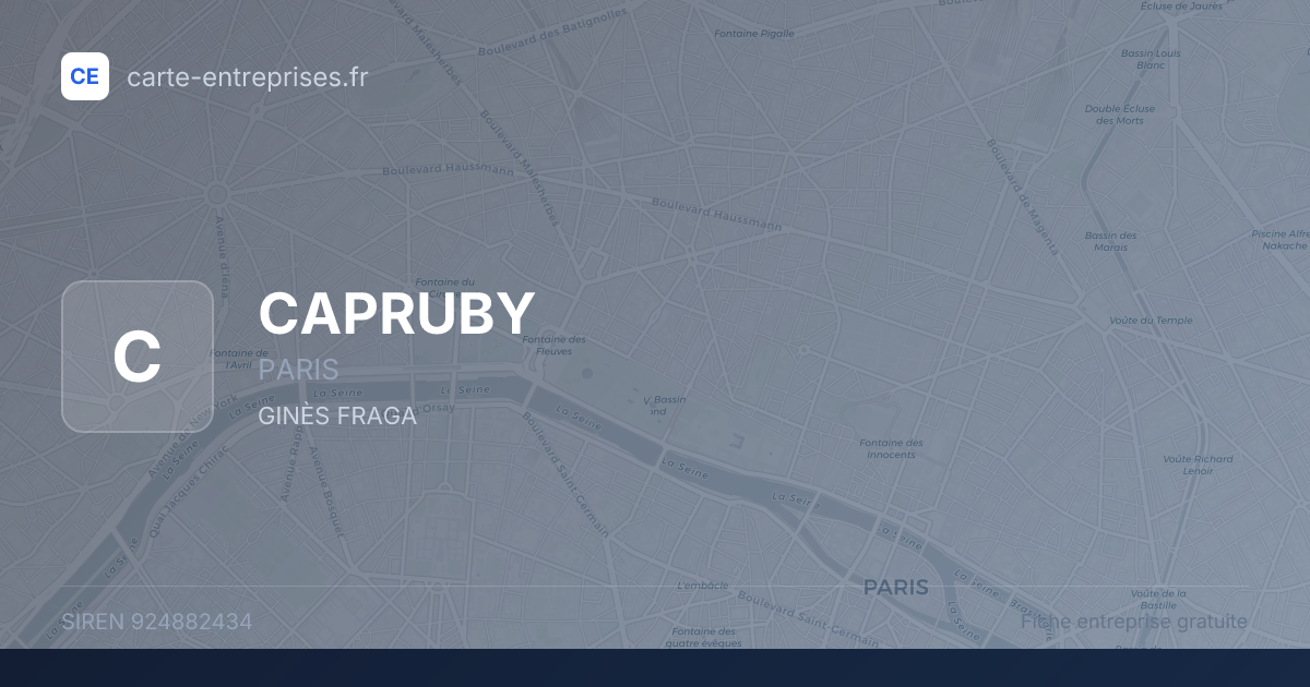 CAPRUBY — 924882434 — fiche entreprise