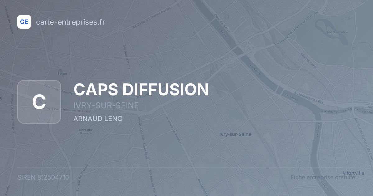 CAPS DIFFUSION — 812504710 — fiche entreprise