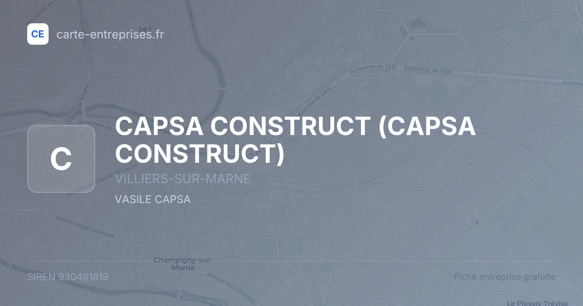 CAPSA CONSTRUCT — 930461819 — fiche entreprise