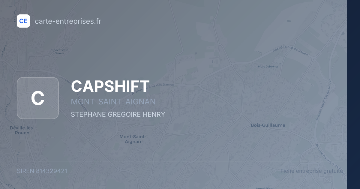 CAPSHIFT — 814329421 — fiche entreprise