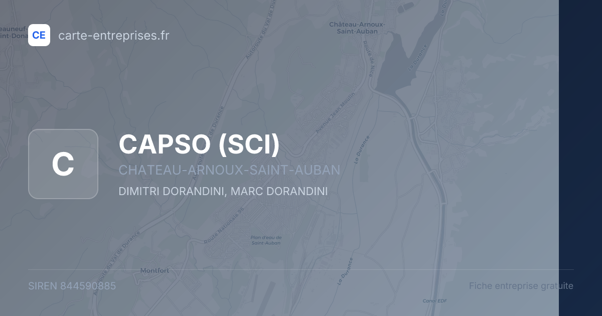 CAPSO (SCI) — 844590885 — fiche entreprise