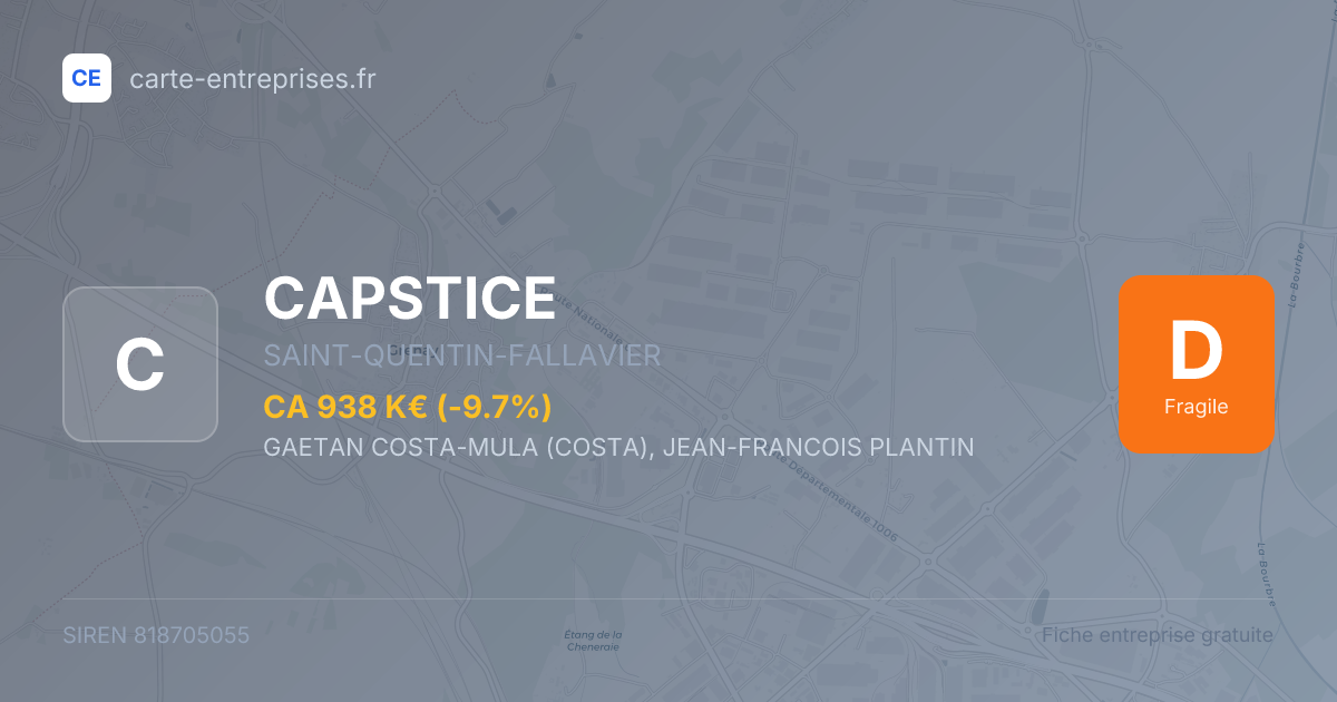 CAPSTICE — 818705055 — fiche entreprise