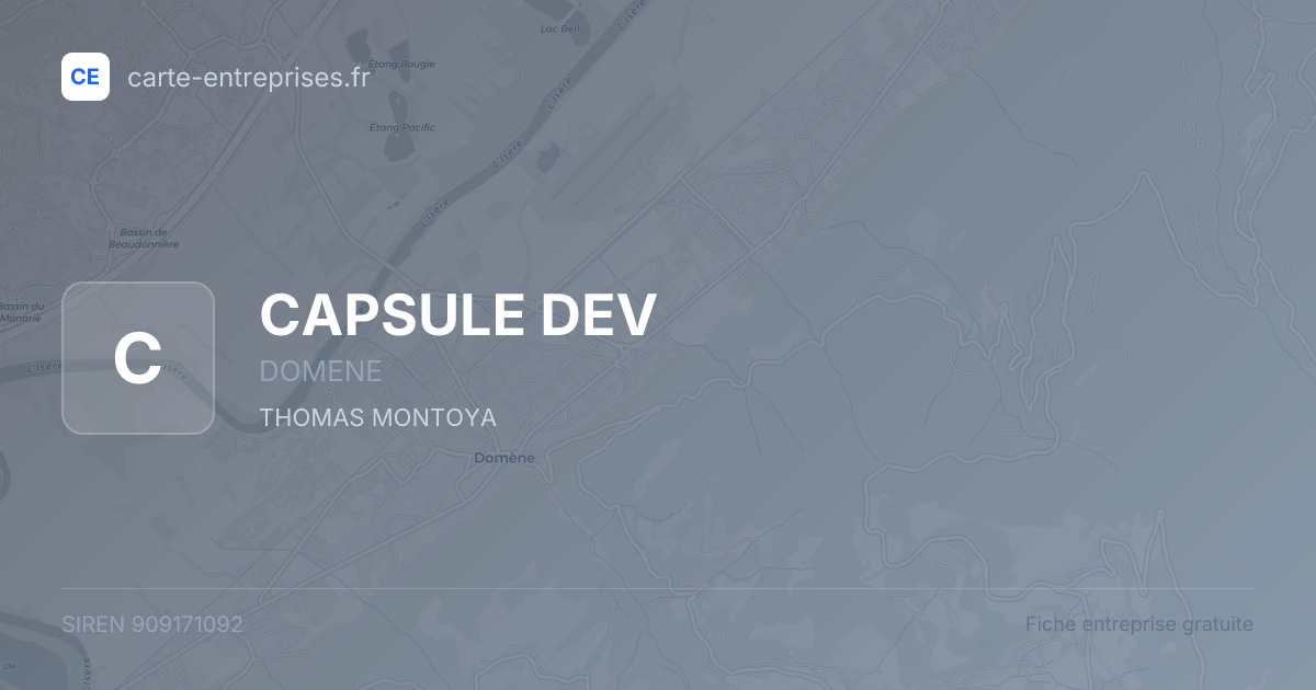 CAPSULE DEV — 909171092 — fiche entreprise