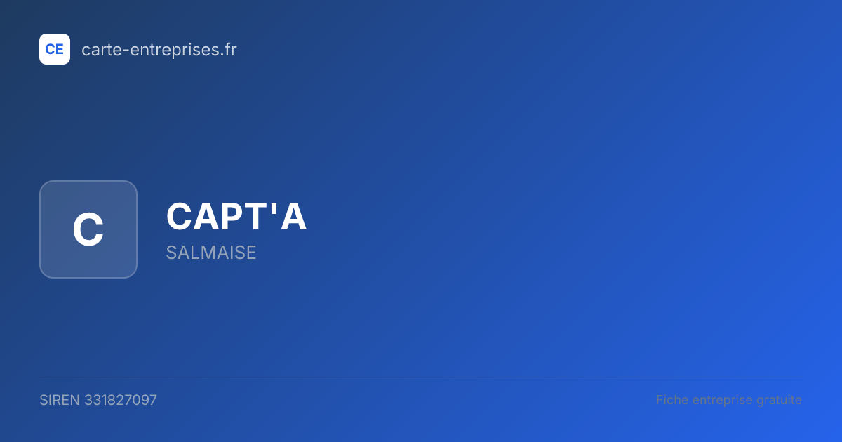 CAPT'A — 331827097 — fiche entreprise