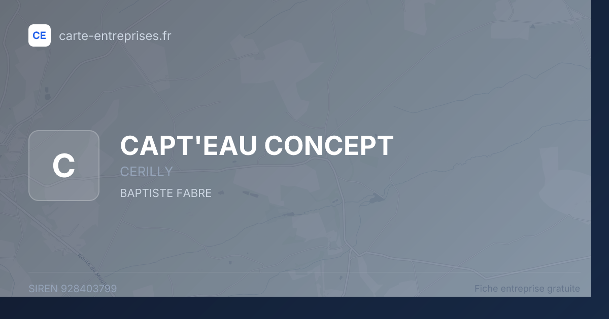 CAPT'EAU CONCEPT — 928403799 — fiche entreprise