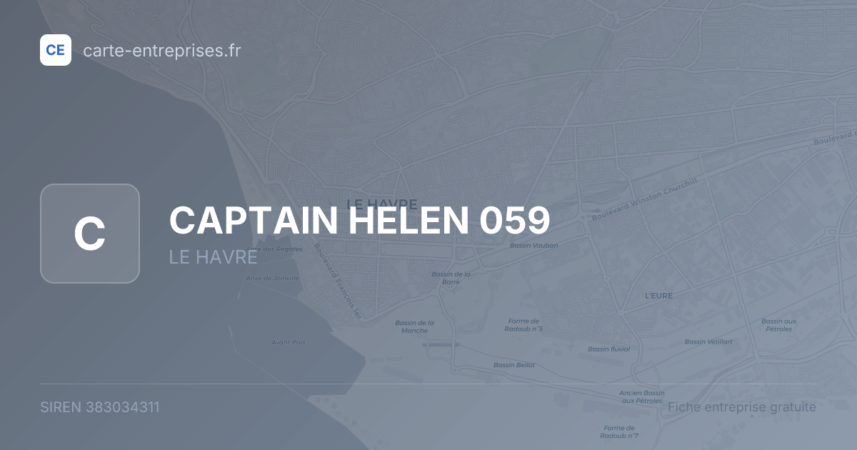 CAPTAIN HELEN 059 — 383034311 — fiche entreprise