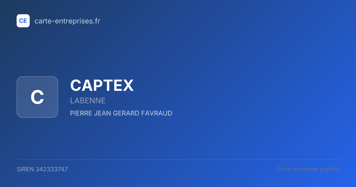 CAPTEX — 342333747 — fiche entreprise
