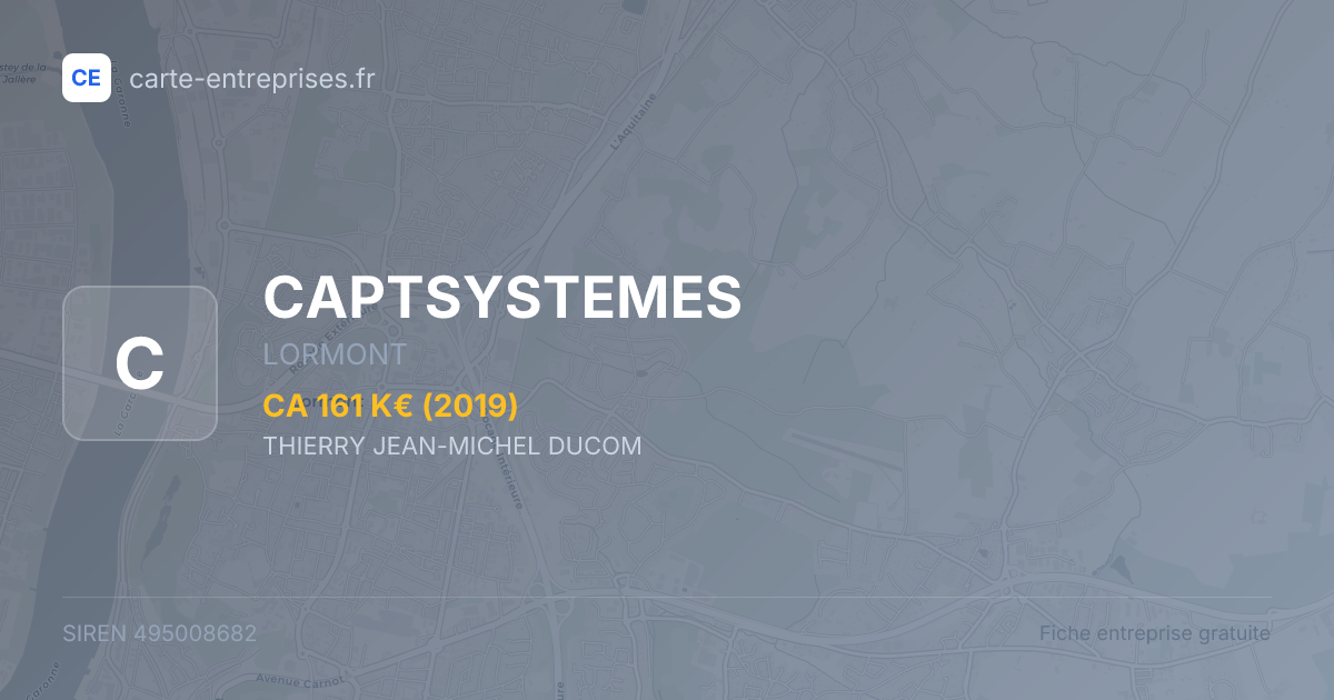 CAPTSYSTEMES — 495008682 — fiche entreprise