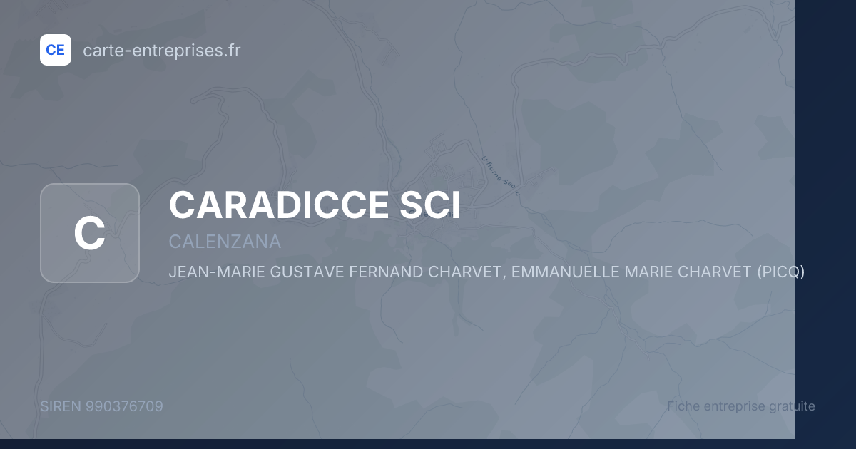 CARADICCE SCI — 990376709 — fiche entreprise