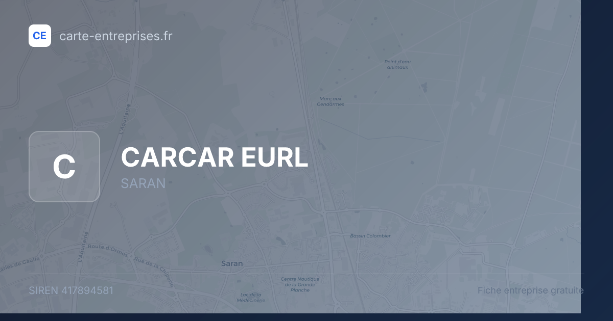 CARCAR EURL — 417894581 — fiche entreprise