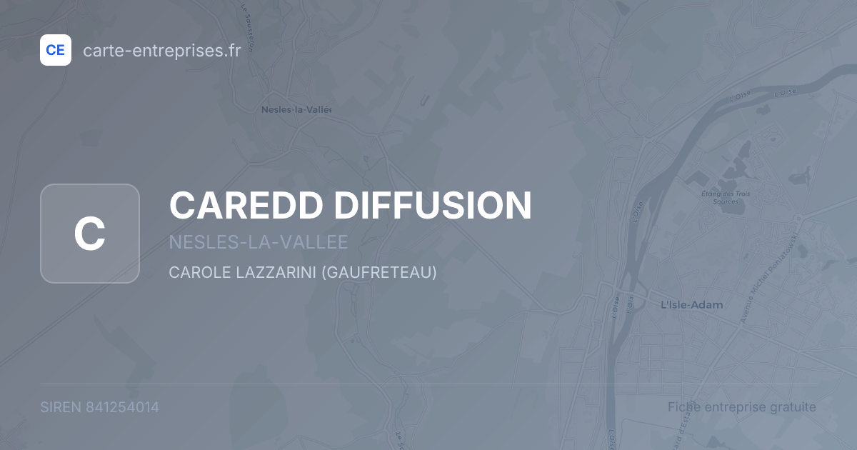 CAREDD DIFFUSION — 841254014 — fiche entreprise