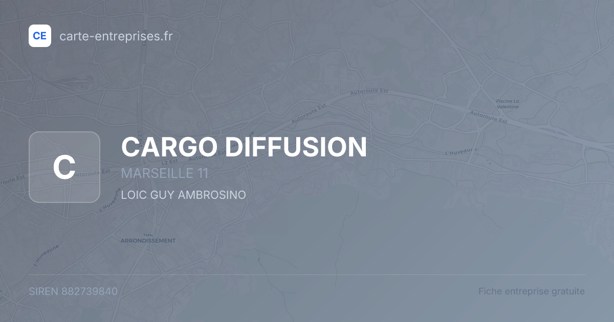 CARGO DIFFUSION — 882739840 — fiche entreprise