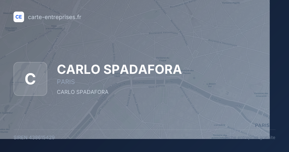 CARLO SPADAFORA — 438615429 — fiche entreprise