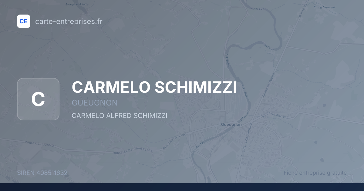 CARMELO SCHIMIZZI — 408511632 — fiche entreprise