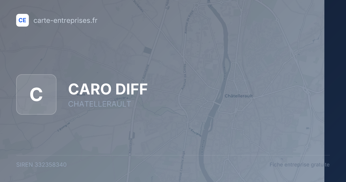 CARO DIFF — 332358340 — fiche entreprise