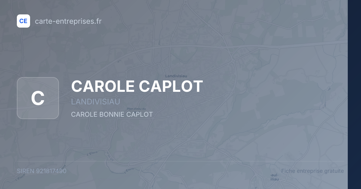 CAROLE CAPLOT — 921817490 — fiche entreprise