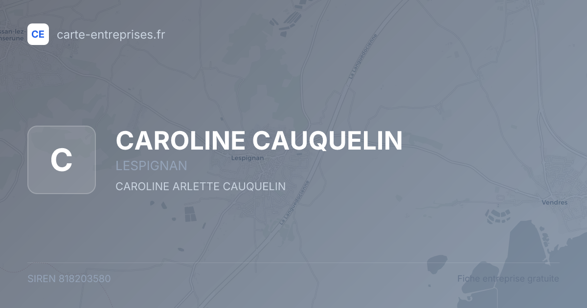 CAROLINE CAUQUELIN — 818203580 — fiche entreprise