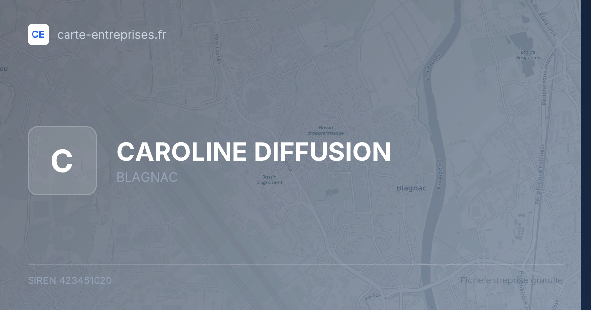 CAROLINE DIFFUSION — 423451020 — fiche entreprise