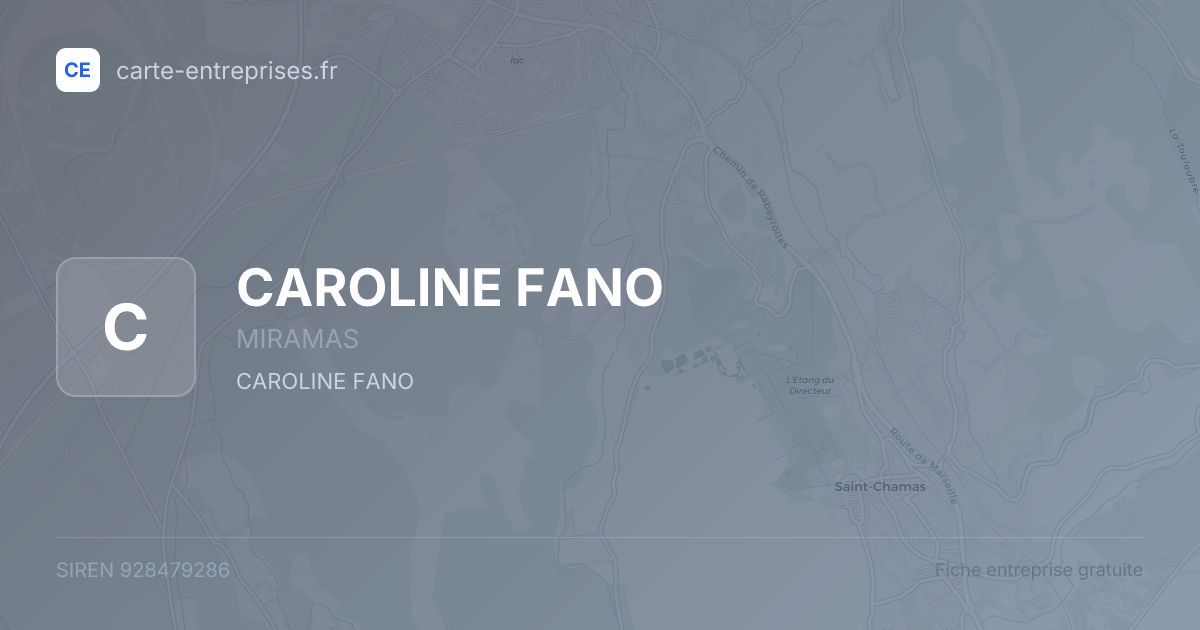 CAROLINE FANO — 928479286 — fiche entreprise
