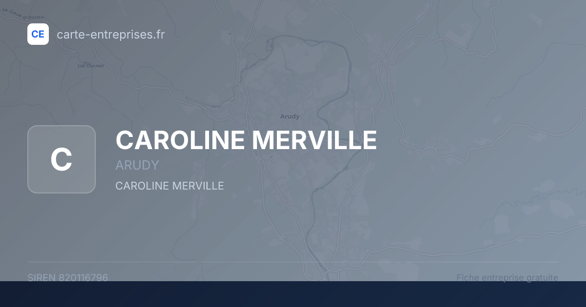 CAROLINE MERVILLE — 820116796 — fiche entreprise