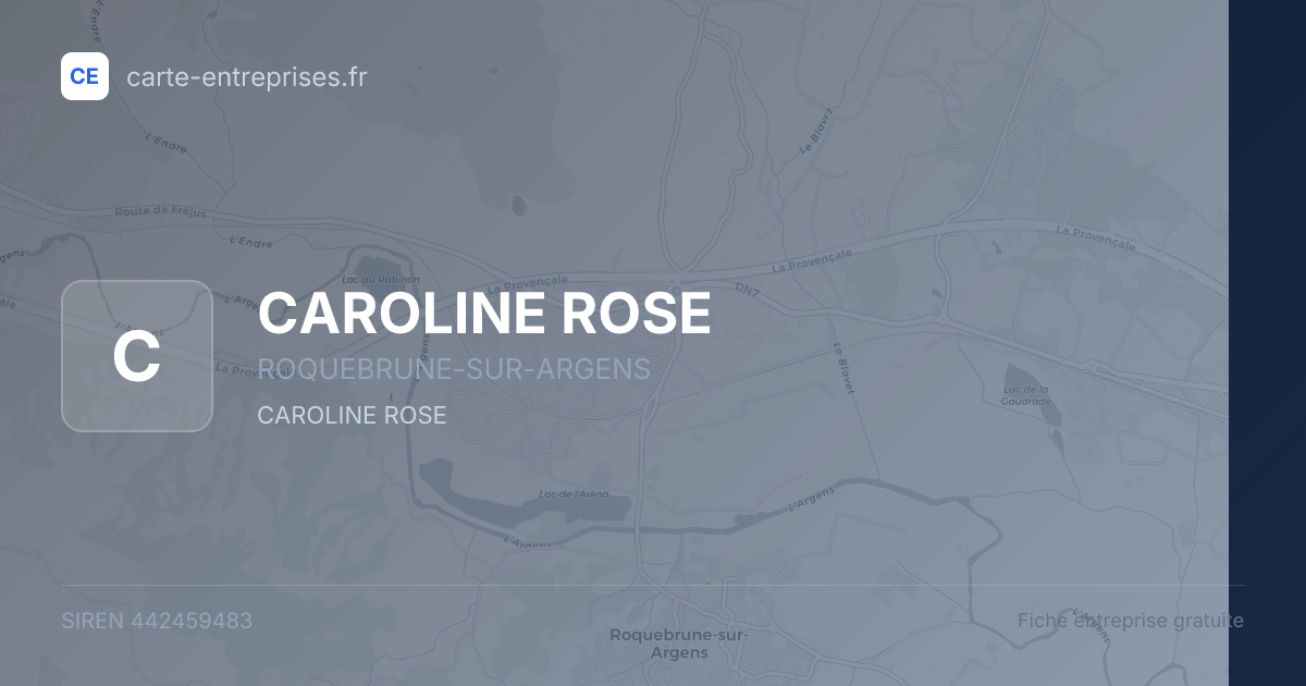 CAROLINE ROSE — 442459483 — fiche entreprise