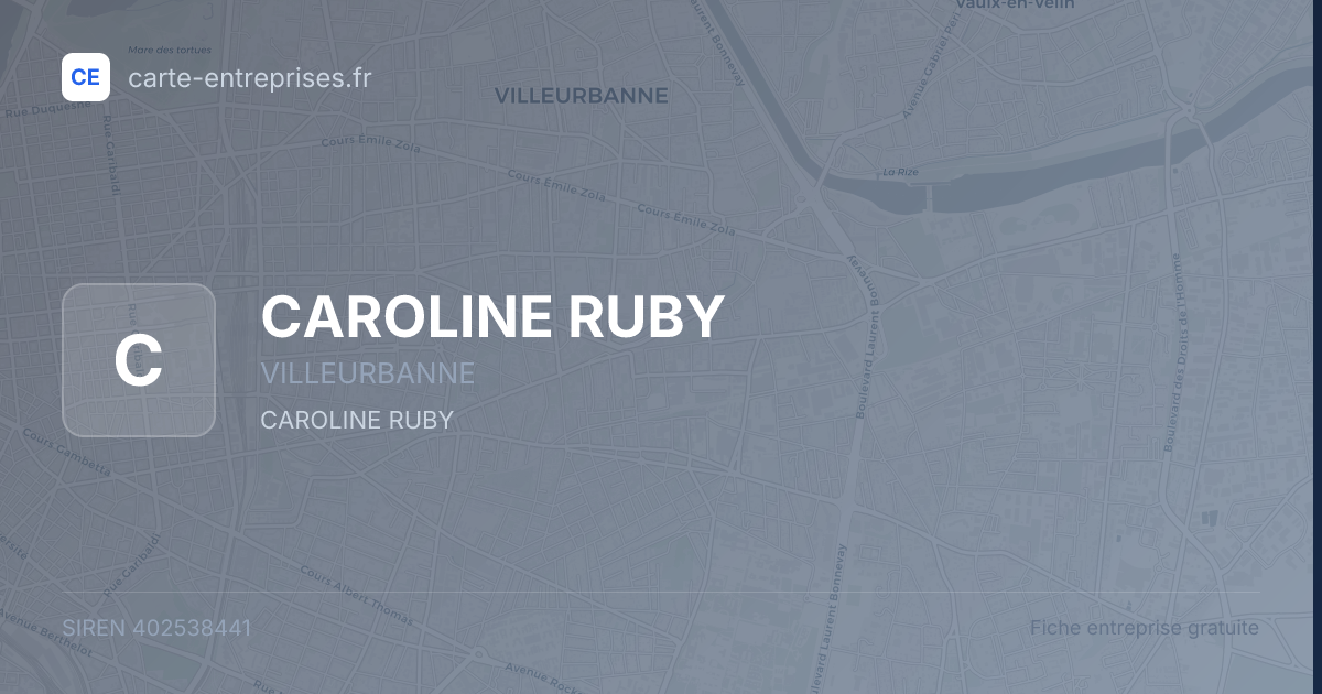 CAROLINE RUBY — 402538441 — fiche entreprise