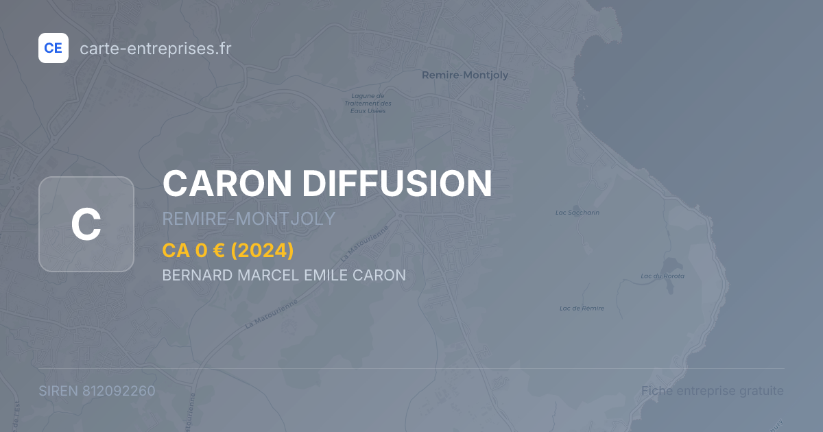 CARON DIFFUSION — 812092260 — fiche entreprise